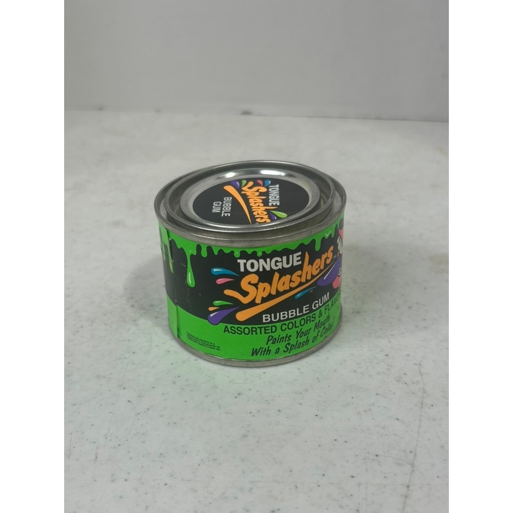 Vintage‎ Tongue Splashers Bubble Gum Paint Can Tin Collectible 90s Candy Retro